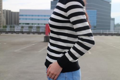 ボーダーニットのレディース