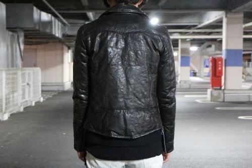 ダウンライダースレザージャケットの古着　買取　