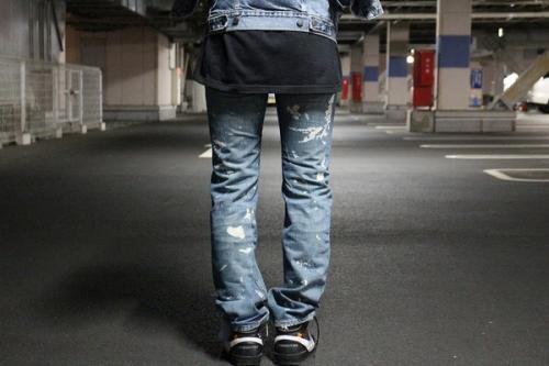 98年製ペンキ加工デニムパンツの初期モデル　本人期