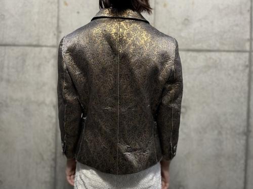 ジャガードのテーラードジャケット