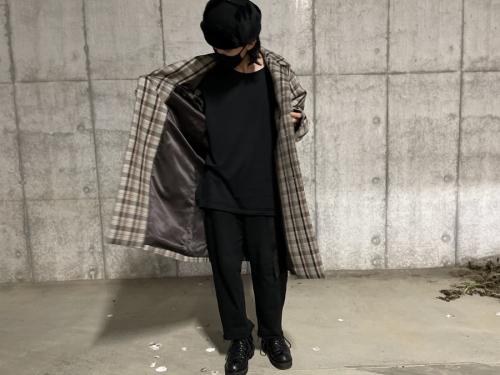 DOUBLE FACE CHECK SOUTIEN COLLAR COAT