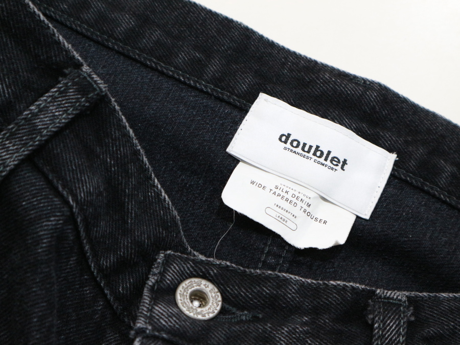 doublet SILK DENIM WIDE TROUSER TAPERED