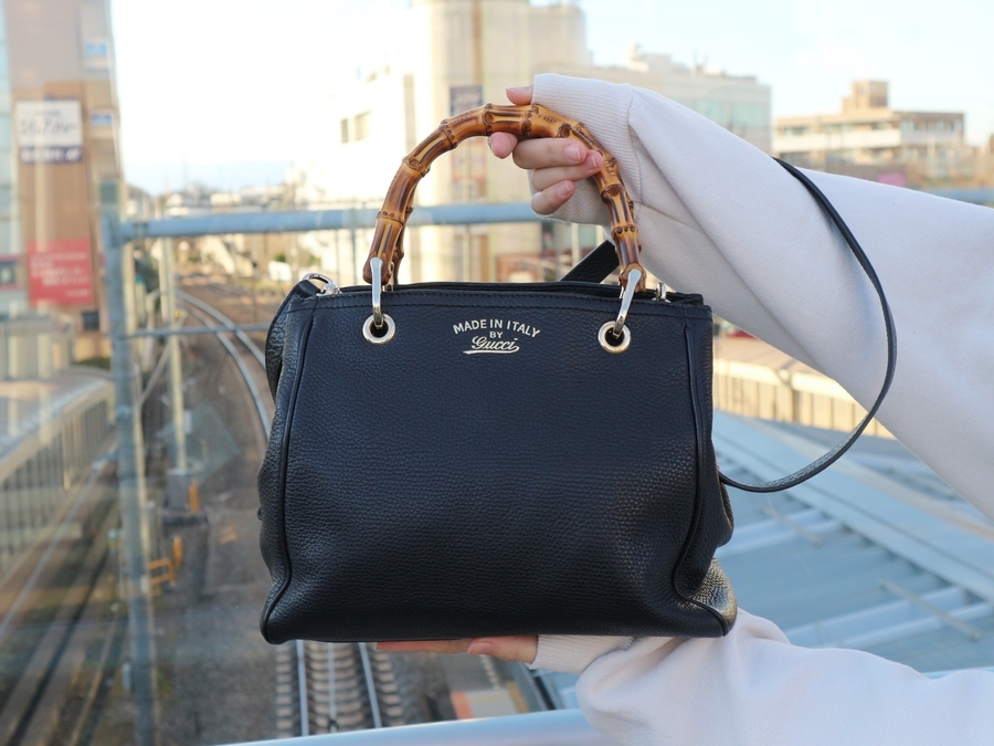 gucci バンブーバッグ レザー バンブーが女性らしさを際立てる【GUCCI／グッチ】のマルチに