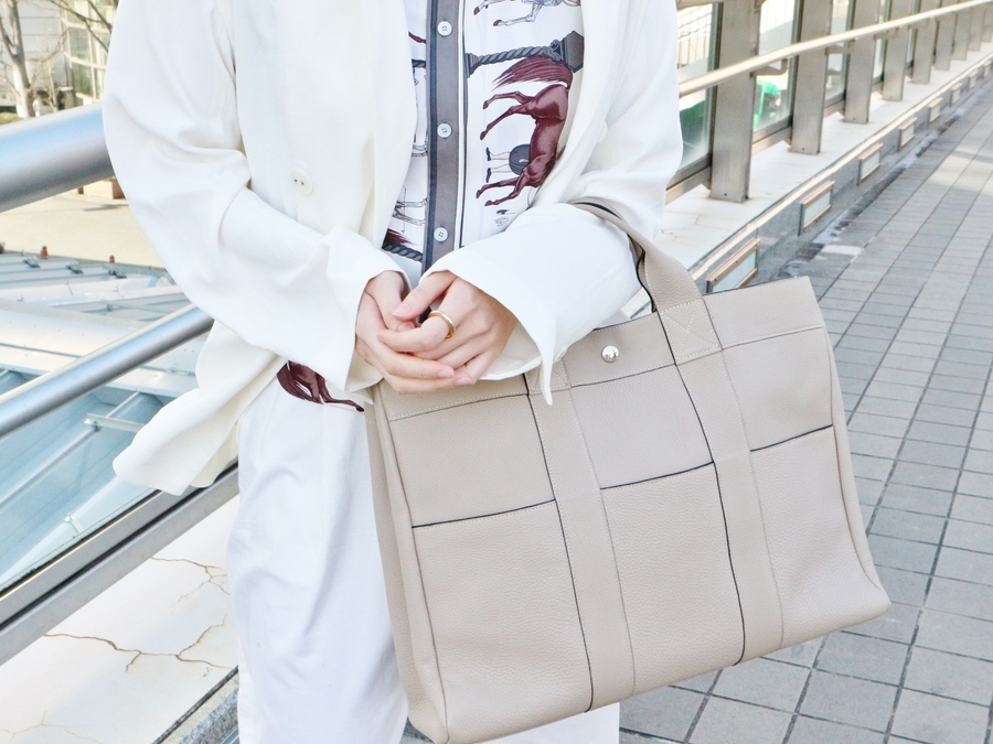 【お取り引き中】エルメス ニューフルートゥ   トート バッグ HERMES／エルメス】オールレザーのフルートゥMMが入荷しました