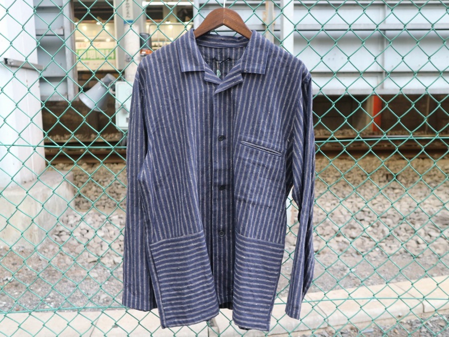 FRANK LEDER/フランクリーダー】ネップが効いたストライプコットン