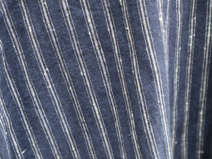 FRANK LEDER／フランクリーダー】ネップが効いたストライプコットン