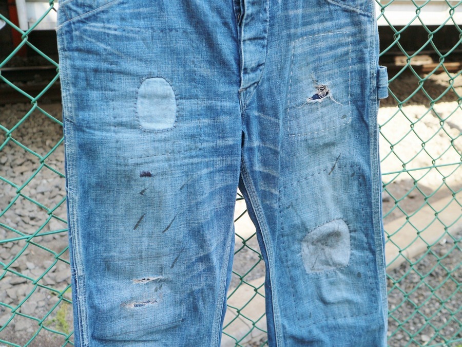 RRL デニムペインターパンツ ヴィンテージダメージリペア加工 RRL(ダブルアールエル) リペア加工デニムパンツ782504838026