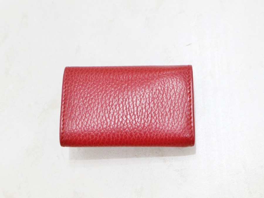 GUCCI プチマーモント レザーキーケース レッド グッチ