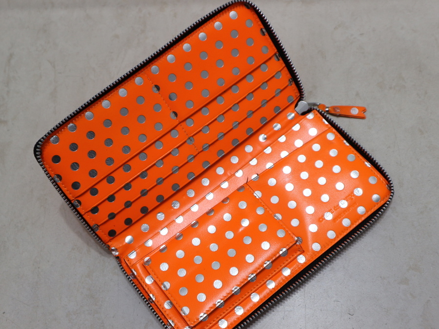 【新品】ギャルソン ウォレット L字 財布 ドット柄 COMME des GARCONS L字型 ZIPウォレット ポルカドット(ポルカドット