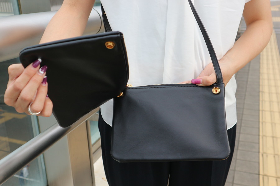美品✨CELlNEトリオショルダーバック CELINE セリーヌ トリオ ショルダーバッグ カーフ レディース