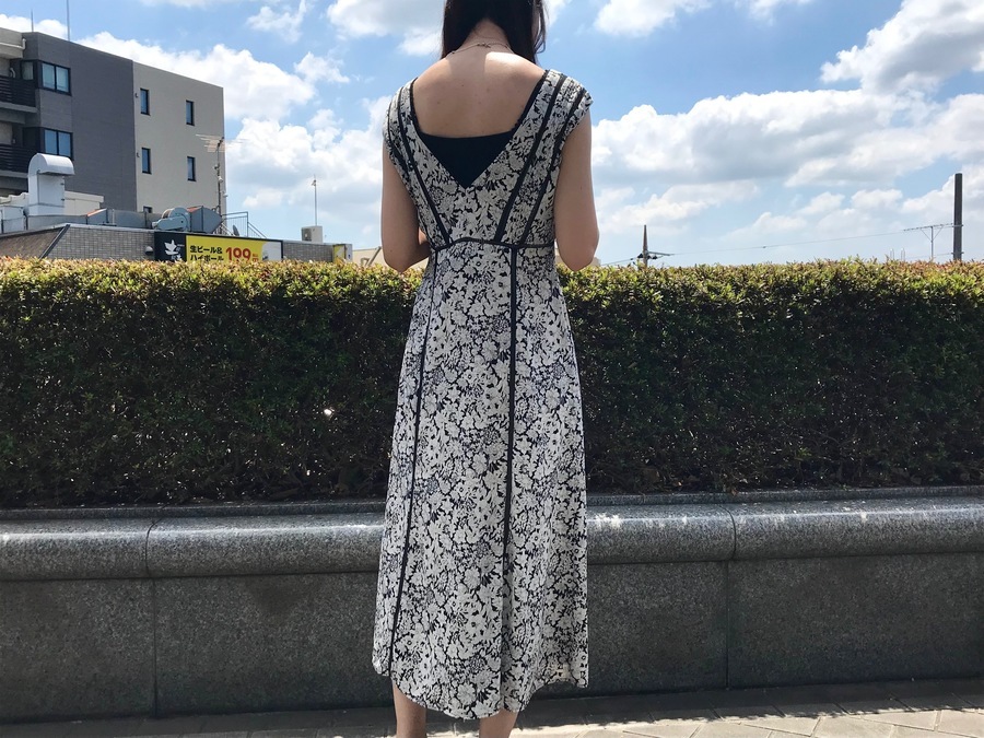 Lace Trimmed Floral Dress