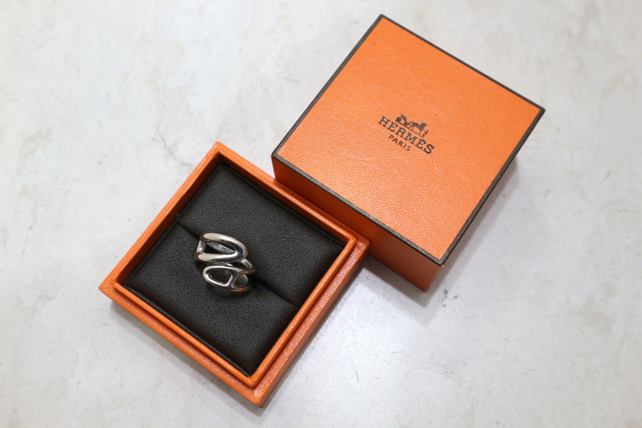 【上品なデザイン】HERMES シェーヌダンクル ツイスト PMリング HERMES シェーヌダンクル ツイスト リング 54 シルバー 925