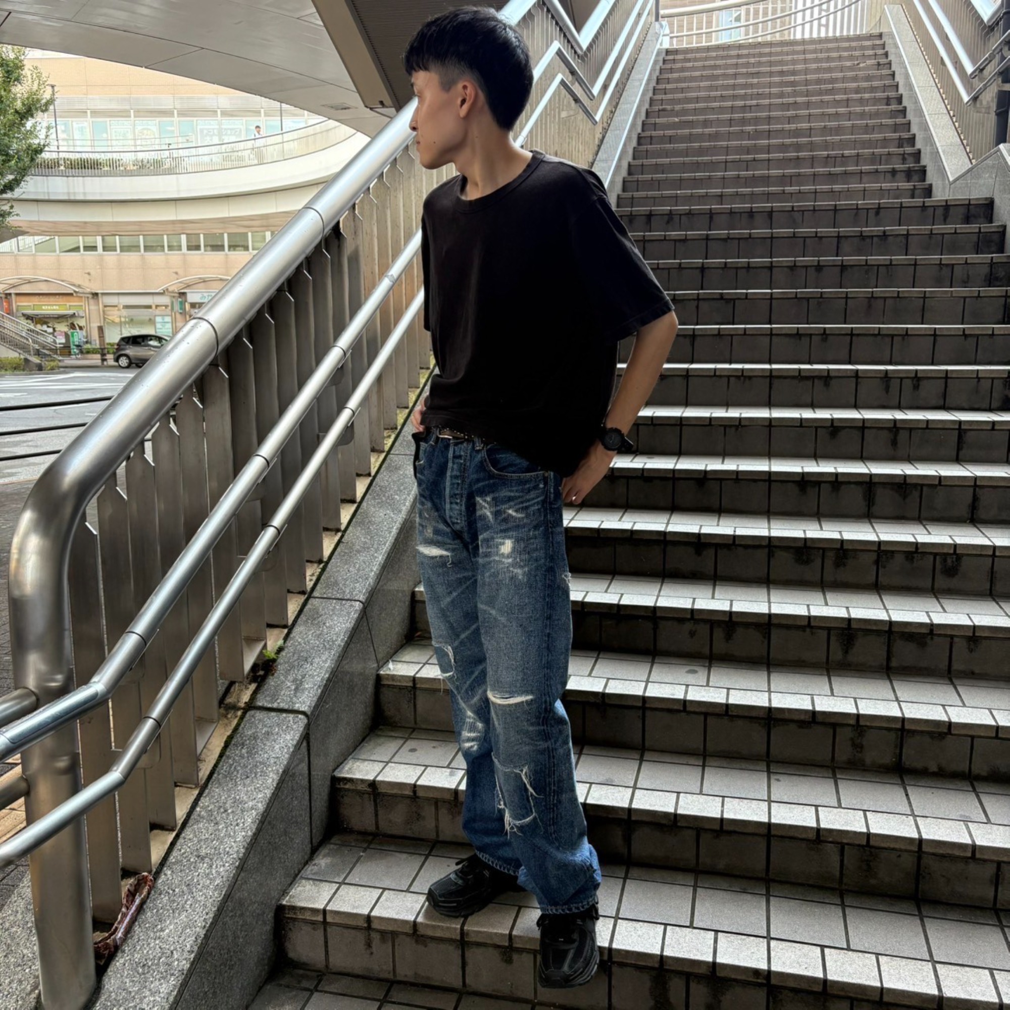 eYe COMME des GARCONS JUNYAWATANABE MANよりWネームデニムパンツが