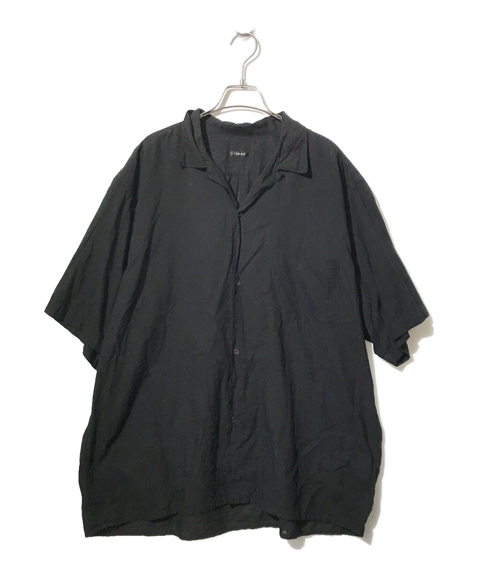 COMOLI / コモリ】KHADIコットン 半袖オープンカラーシャツ|日常に
