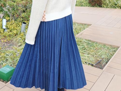 プリーツのスカート