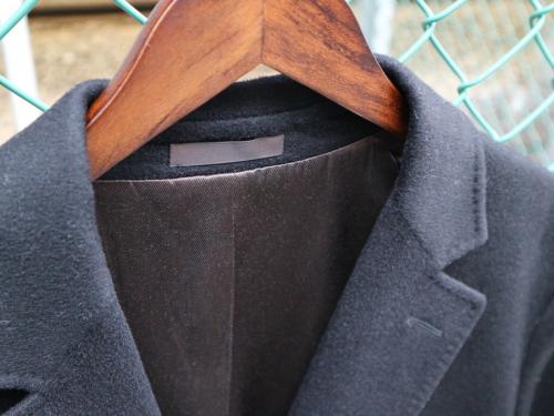 チェスターコートのウールカシミヤ