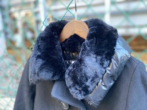 CRALICラビットファーウールダウンコートの中古　レネラミヨン　オンドリ　ヴァージルアブロー　オフホワイト　木村拓哉　ホワイトグース