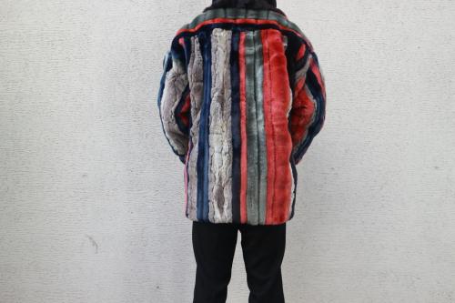 ワイプロジェクトのオーバーサイズマルチカラーエコファージャケット