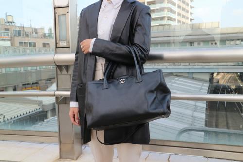 2WAYエグゼクティブトートのソフトキャビアスキン