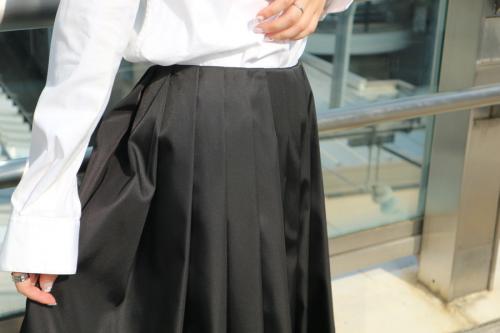 プリーツラップスカートの2018 21H323 S182