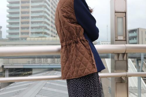 キルトコンビタートルネックニットのAW18OD07NVBR