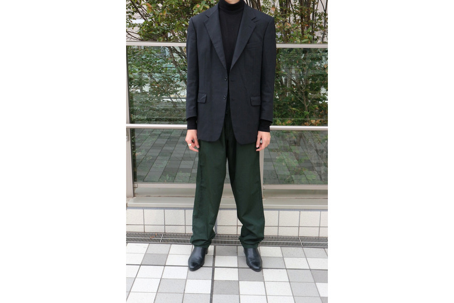 yohjiyamamoto シルクワイドパンツ STAFF STYLING｜THE SHOP YOHJI YAMAMOTO