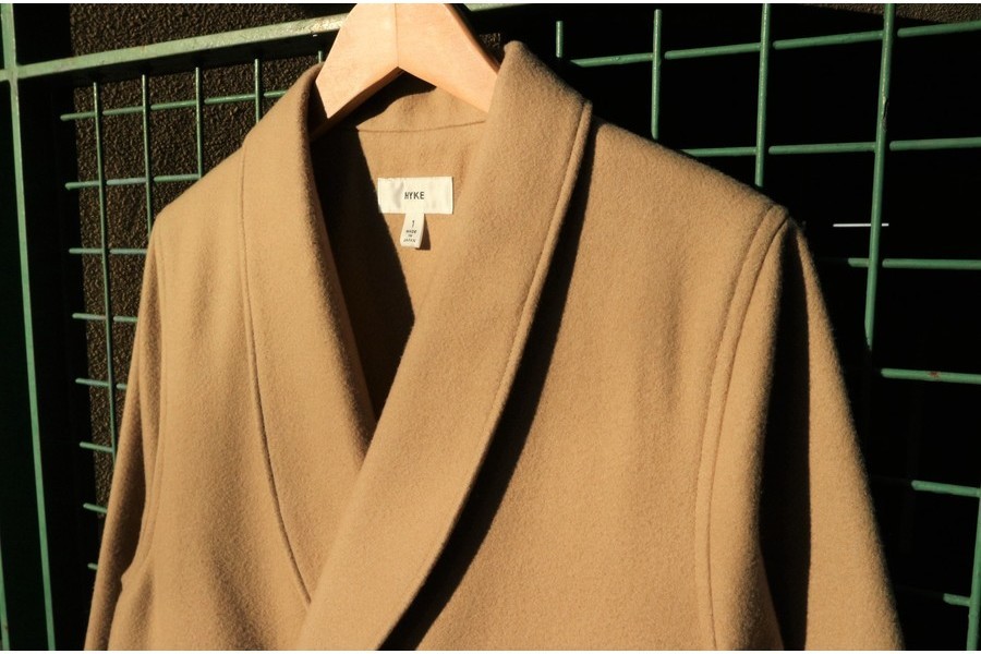 HYKE ハイク】ラムウールショールカラーコートの紹介！[2019.11.30発行