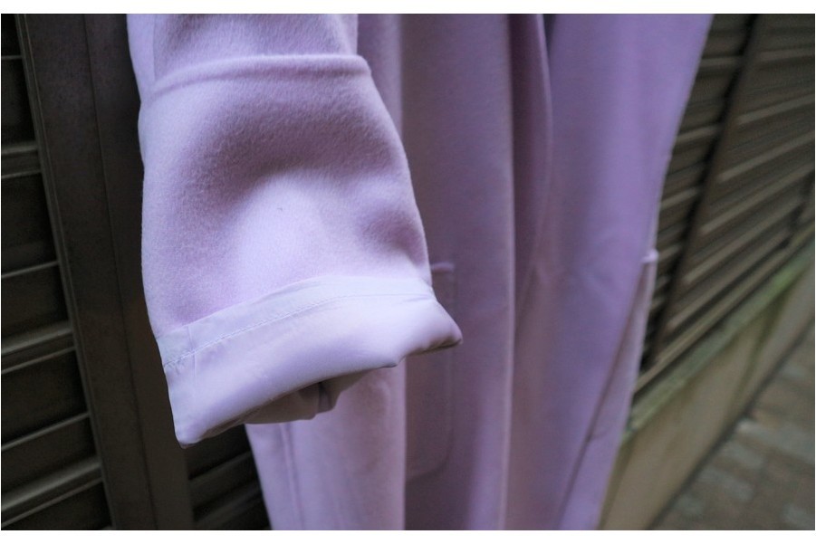 23区　ウールカシミヤリバー コート 38　パープル ライラック カシミヤ混ウールリバーコート/40代50代からのレディース・メンズ