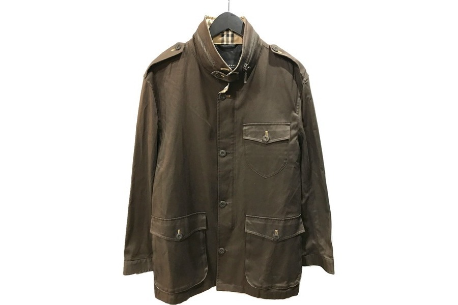 美品！バーバリーブラックレーベル　スウェードジャケット　カラー:ブラウン BURBERRY BLACK LABEL /バーバリーブラックレーベル】から裏地ノバ
