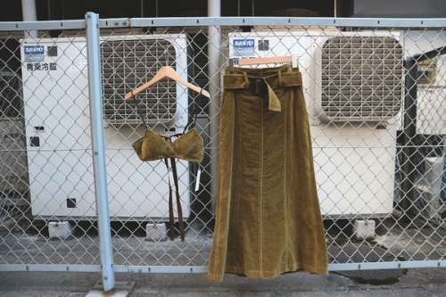 カーサフラインのベルベットコットンロングスカート