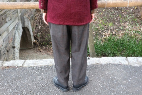 よそいきタックパンツのメンズ