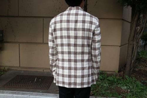 オーバーチェック2Bジャケットのメンズ