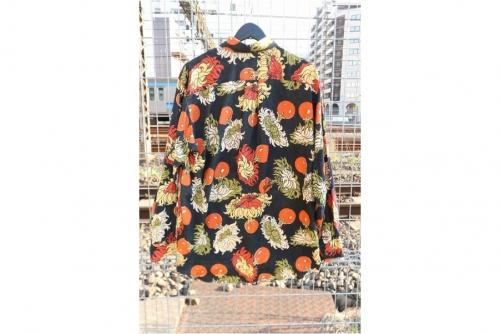 コムデギャルソンシャツのシルク総柄シャツ