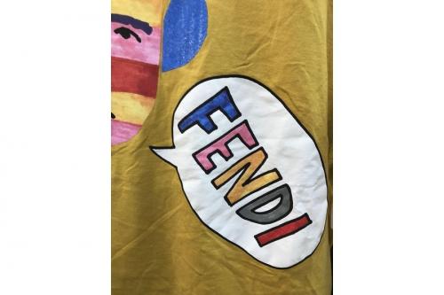 People motif logo Tag present Short sleeve T-shirtのプリントTシャツ