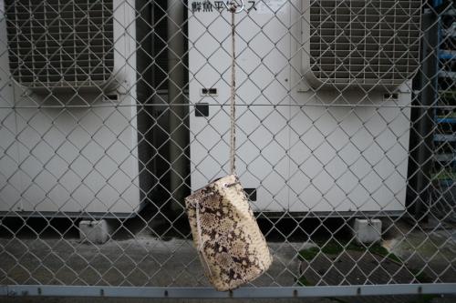 マルコマージのパイソン柄巾着バック