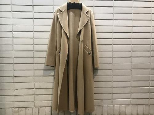 カシミヤウールリバーコートのロングコート