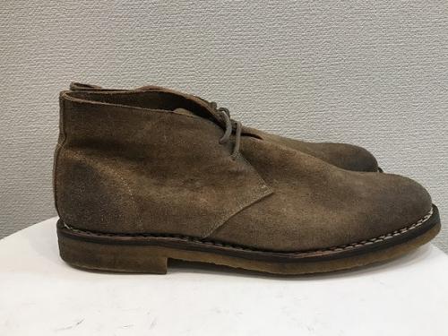 スウェードレザー チャッカブーツのヴィンテージ加工チャッカブーツ