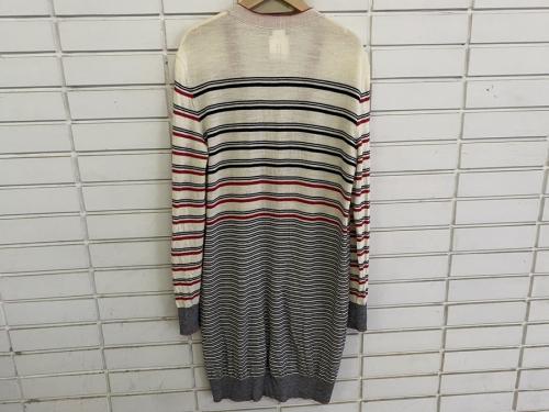 シャネルのココマークボタン ボーダーロングカーディガン