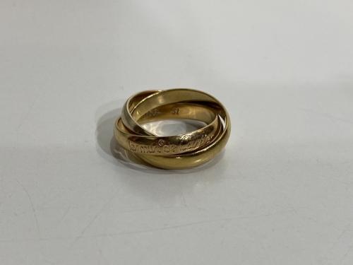 カルティエのK18トリニティリング