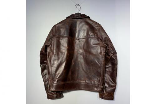 エアロレザーのハイウェイマンシングレザージャケット