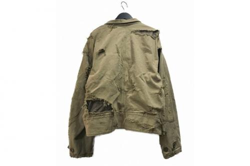 Green ripped distressedのメンズ　21SS