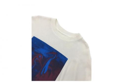 ヘロン プレストンのプリントクルーネックスウェット