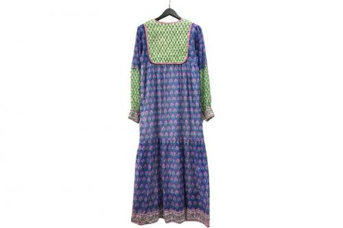 エスゼット ブロックプリントのSILK JODHPUR DRESS