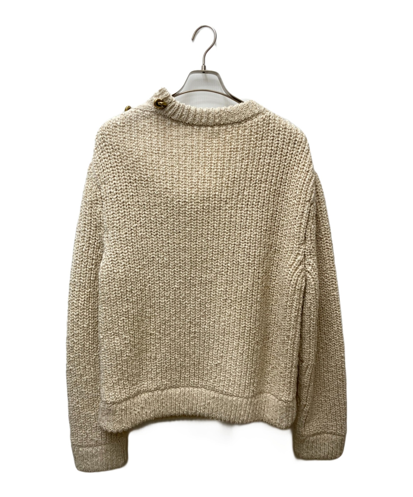 【美品】23年モデル　ボッテガヴェネタ セーター　ニット　ノットボタン BOTTEGA VENETA/ボッテガヴェネタ】よりメタルノットボタンセーターが