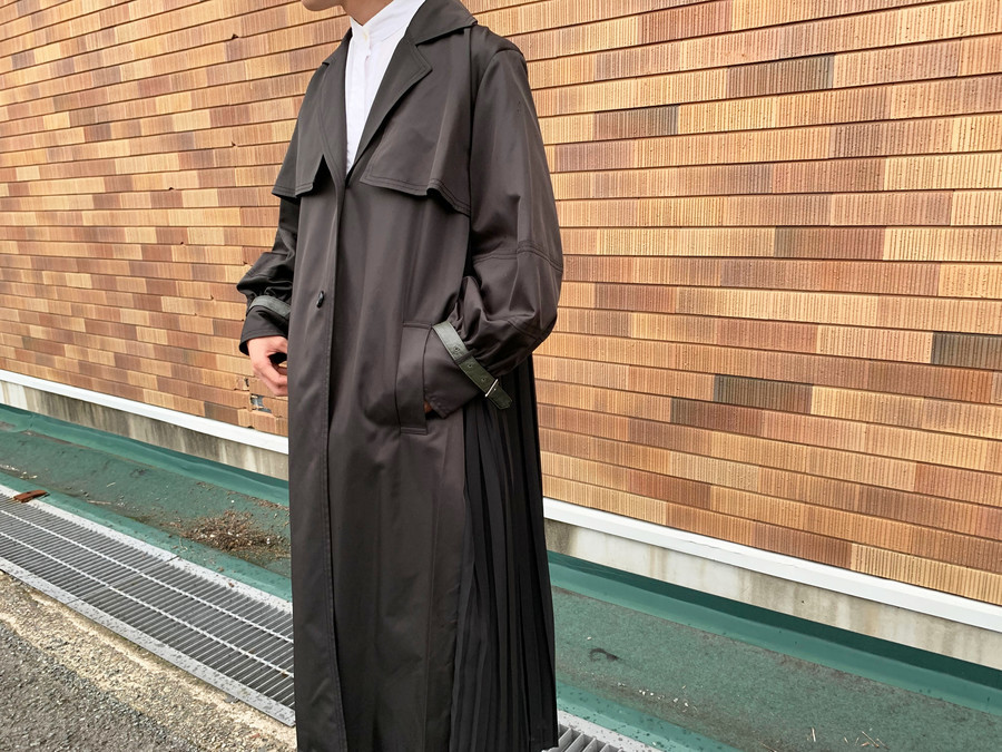 【新品未使用】balloon sleeve pleats trench