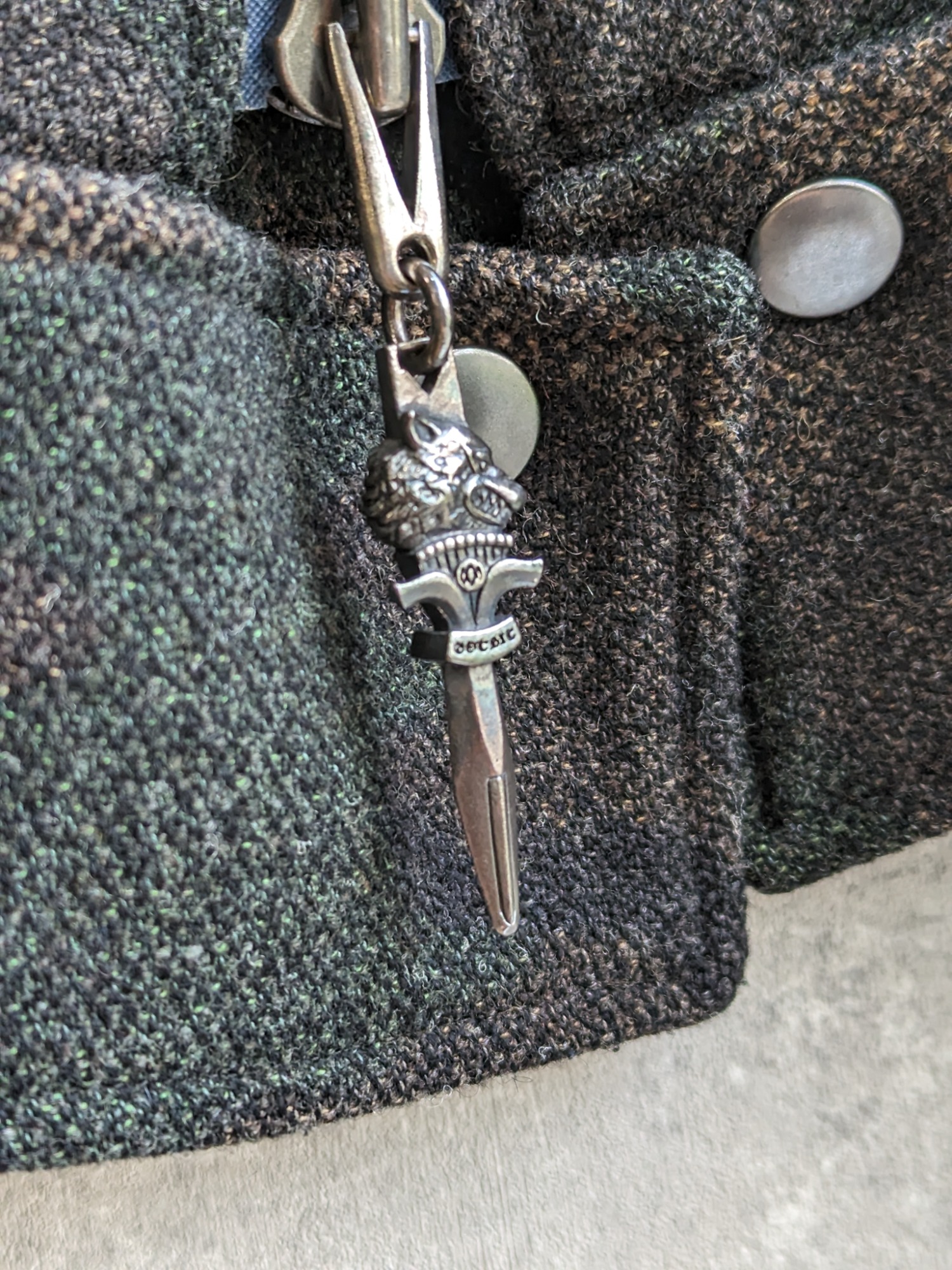 ヨウジヤマモト プリュスノアール 変形ファーベスト ジャケット ダークグレー YOHJI YAMAMOTO +NOIR （ヨウジヤマモトプリュスノアール
