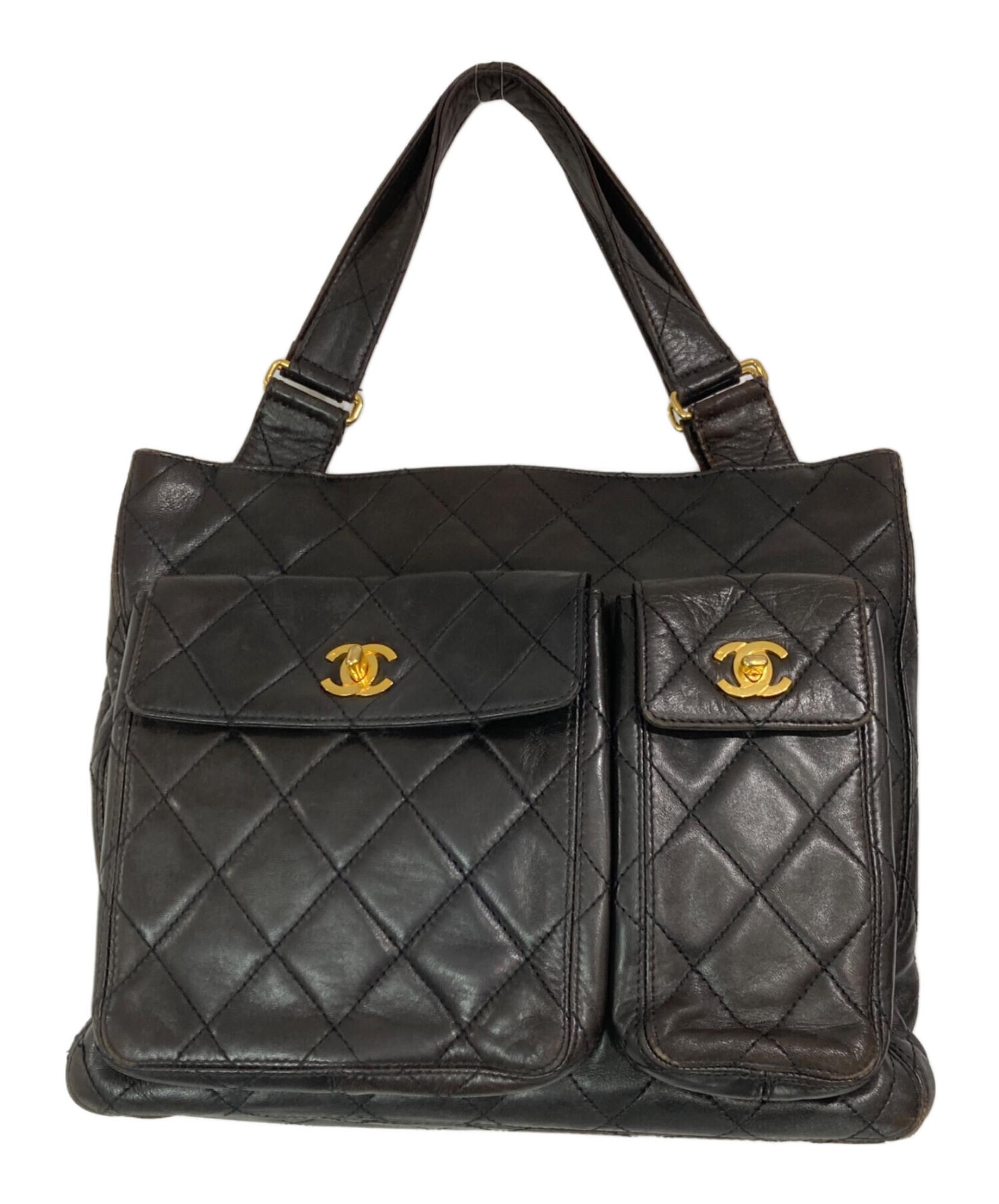CHANEL / シャネル】ダブルポケットトートバッグ | ラムスキンの柔らか