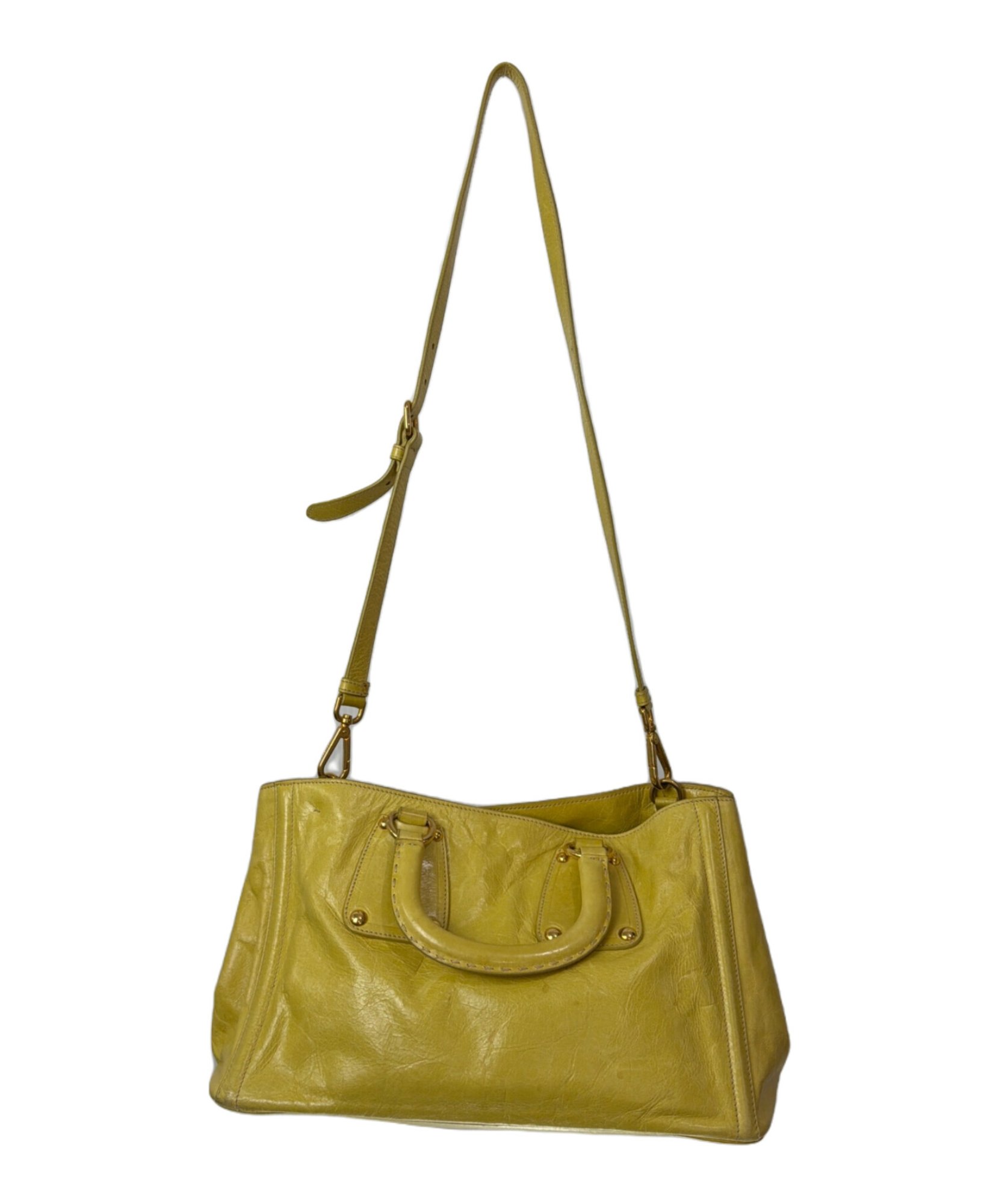 PRADA ヴィテロシャイン 2WAYバッグ ショルダー トート レザー PRADA