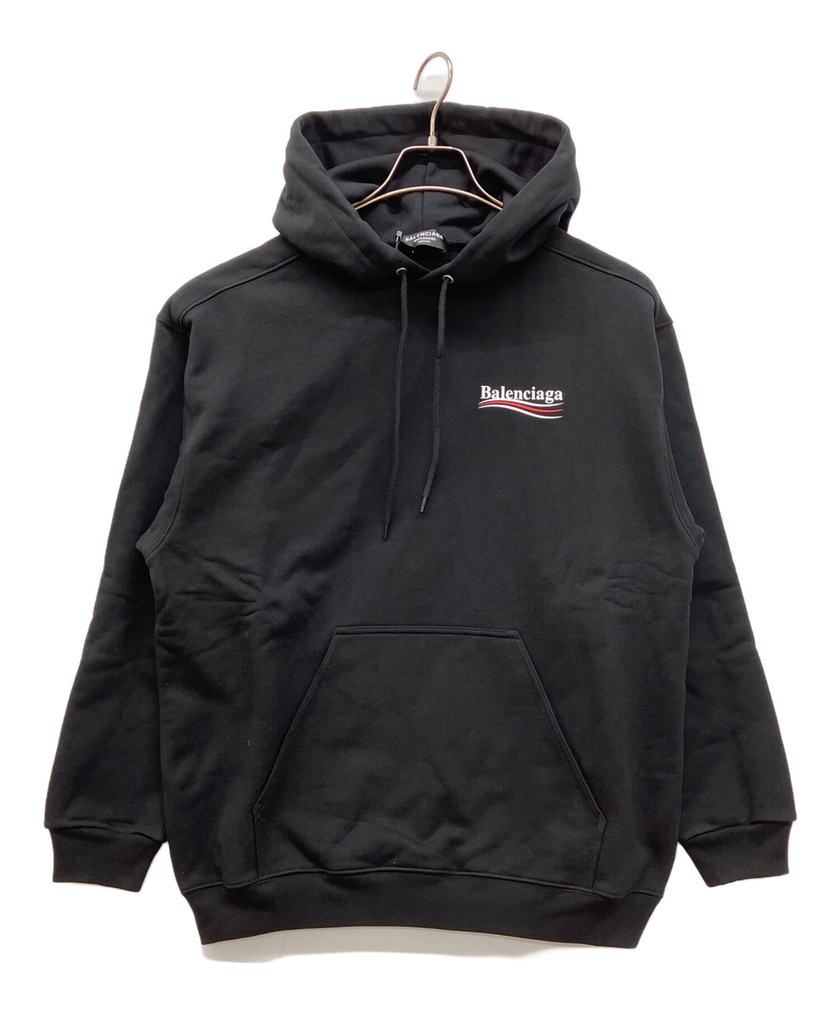 バレンシアガ】BALENCIAGA 21AWプリントロゴプルオーバーパーカーを