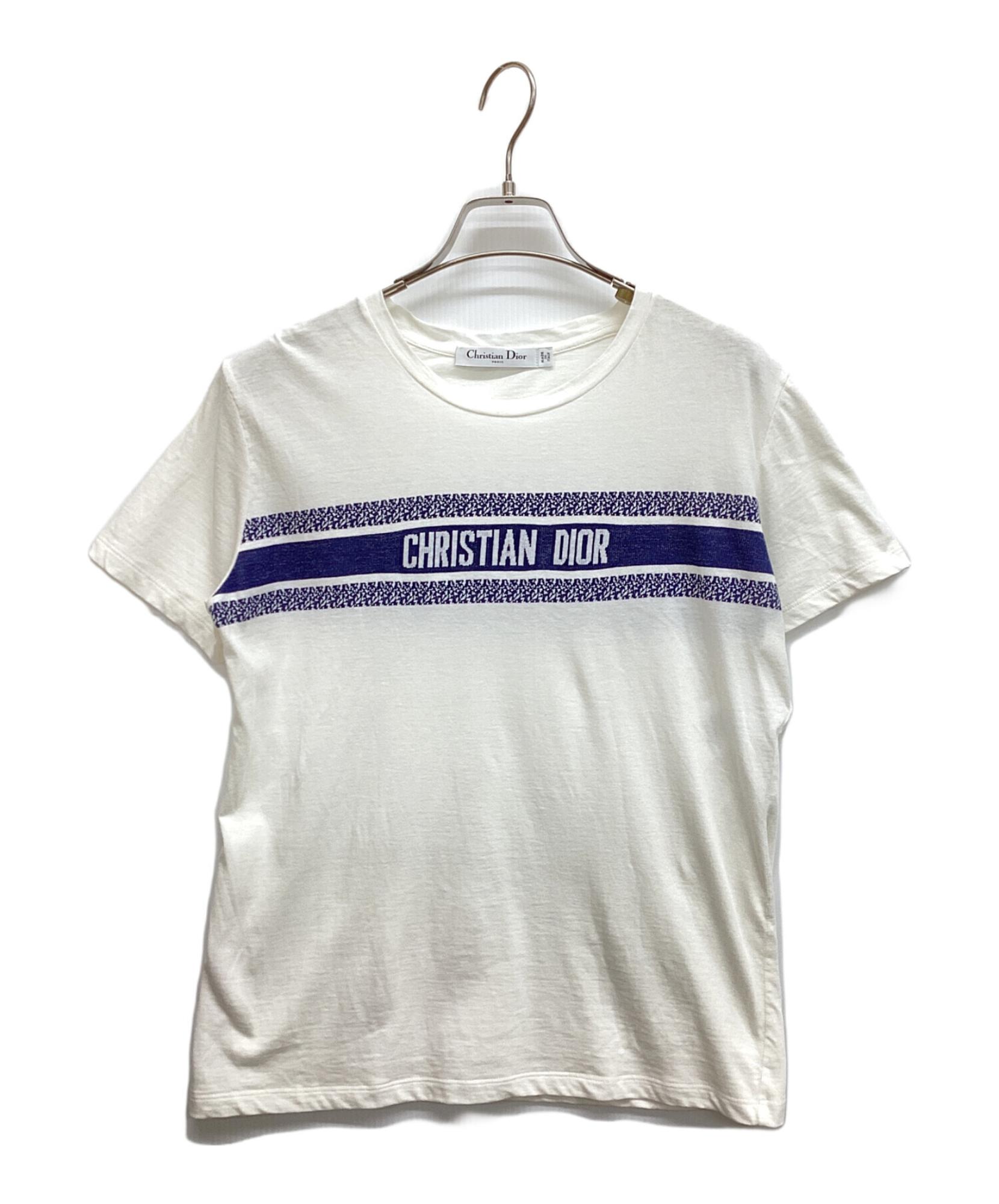 ディオール シグネチャー ロゴTシャツ ホワイト L Christian Dior / クリスチャン ディオール】シグネチャーロゴTシャツ